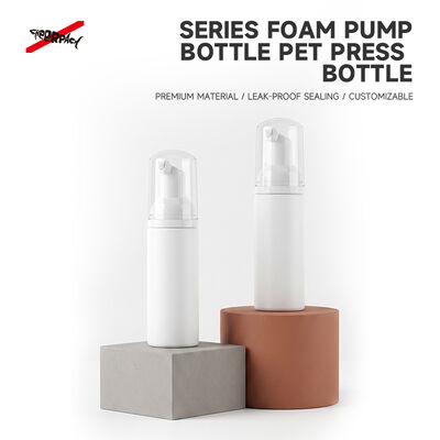 คุณภาพ  60ml Empty White PET Foam Pump Bottle Refillable Facial Foam Dispenser Custom Cosmetic Foaming Soap Packaging Container โรงงาน