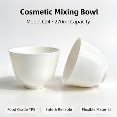 คุณภาพ  C24 Food‑Grade TPE Cosmetic Mixing Bowl 270ml For Salon & DIY Skincare | Safe for mixing mask powder & beauty paste. Reusable non‑stick beauty container for professional salon and home DIY facial care โรงงาน