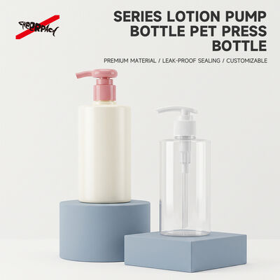 คุณภาพ  250ml 300ml 500ml PET Lotion Pump Bottle | Cosmetic Shampoo Packaging Supplier | Multi-size cylinder PET bottle, 24 thread neck, leak-proof. Custom color & logo for shampoo, body wash, skincare liquid โรงงาน