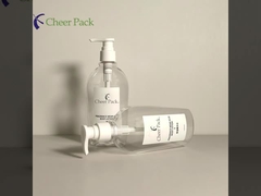 กล่องปั๊มพลาสติก PET 300ml สีขาวโปร่งใส สีดําสําหรับแชมพู เครื่องบํารุงผิว หน้า