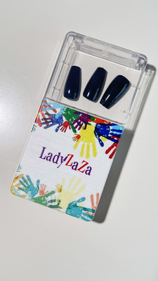ฝรั่งเศส ทีป แรงดันทําด้วยมือบนเล็บ สีน้ําเงินมะเขือเทศ สีปลายยาว และเล็บเปลือยครบครัน