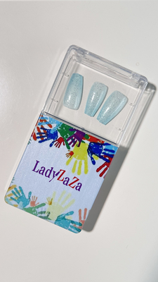 PMMA 30pcs นิ้วมือเทียม Custom สีม่วง nail Art Bow Tie Wearable Armor Press บนเล็บ