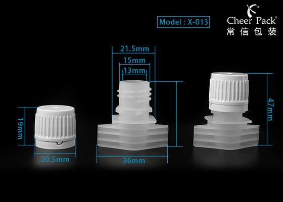 13 มิลลิเมตร พลาสติก Spout Caps ใช้บนกระเป๋าสะพายยาซักฟอก