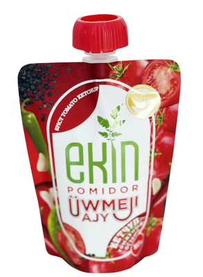 อาหารเกรด สูงกระเป๋า 150 มิลลิตร 250 มิลลิตร รสสุก เคชัป แพคเกจของเหลว ดอกดูด Doypack สูง spout