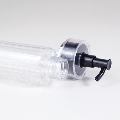 140ML กระป๋องเครื่องสําอาง PET สําหรับโลชั่น น้ํามันอีเซนียลพร้อมปั๊ม ขายส่งปลีก กระป๋องเครื่องสําอาง PET