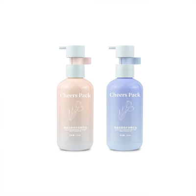 250 มิลลิลิตร Flip Top Cap HDPE แชมพูพลาสติก Babycare กล่องสีชมพู โลชั่นปั๊มสําหรับบรรจุเครื่องสําอาง