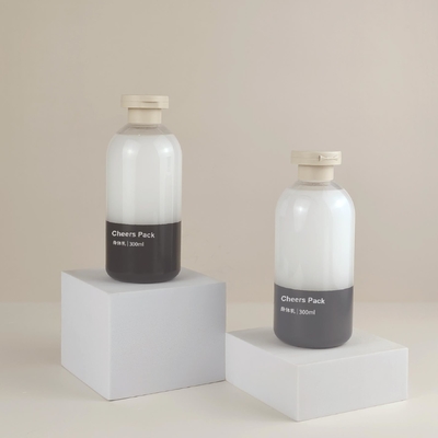ชามพูสีที่กําหนดเอง กระป๋อง PET 200ml 300ml 500ml กระป๋องสกัด ชามพู