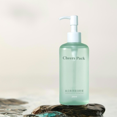 สีเขียวหรู 50ml 100ml 450mlกล่องพลาสติกกล่องโลชั่นเครื่องสําอาง PP วัสดุ ปั๊มกด ปั๊มกดกล่องสําหรับการดูแลผิวหนัง แชมพู