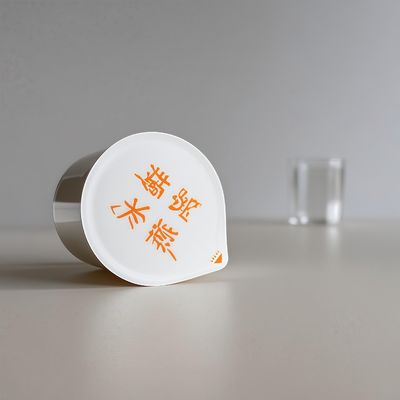 ถ้วยพลาสติก PP/PS ขนาด 65 มล. พร้อมฝาอลูมิเนียมฟอยล์สำหรับบรรจุภัณฑ์อาหาร