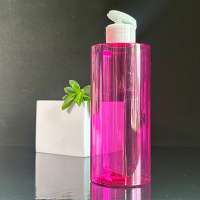 จําหน่ายตามสั่ง ขวดน้ํายาพลาสติก PET สีแดงใส พร้อมฝาปิดแผ่นกด และความจุ 300/400/500ml