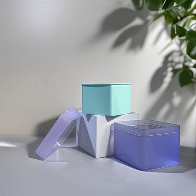 100 แผ่น สำลีแผ่นเช็ดหน้า บรรจุภัณฑ์จำนวนมาก โหลพลาสติกพร้อมแผ่นรอง PP ถอดได้ เกรดอาหารสำหรับแบรนด์เครื่องสำอาง/OEM