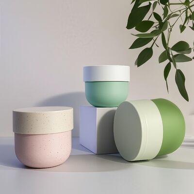 กระปุกพลาสติก PP เกรดอาหารที่มีสกรูท็อปและสัญลักษณ์ที่พิมพ์ UV สําหรับครีมหน้าและร่างกายเครื่องสําอาง 150-500 มล. (เชียร์แพ็ค)