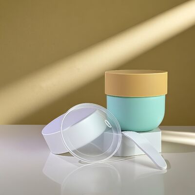 กระปุกพลาสติก PP เกรดอาหารที่มีสกรูท็อปและสัญลักษณ์ที่พิมพ์ UV สําหรับครีมหน้าและร่างกายเครื่องสําอาง 150-500 มล. (เชียร์แพ็ค)