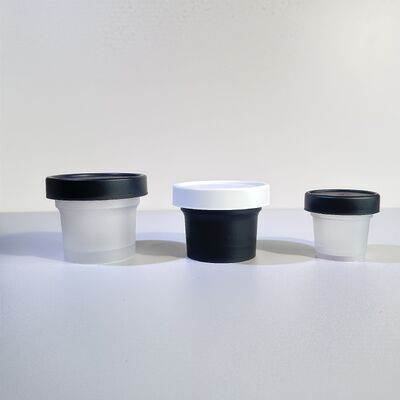 ขวดพลาสติก PP เกรดอาหาร ขนาด 50-120 มล. วัสดุฐาน PET สำหรับครีมเครื่องสำอาง โลชั่นบำรุงผิว ขนม ลูกอม คุกกี้ เยลลี่ นม