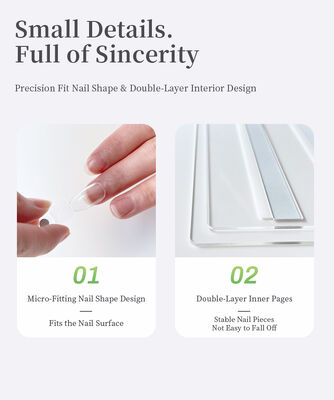 กระดานแสดงเล็บอะคริลิคแม่เหล็กแบบถอดได้ พร้อมสมุดสีไล่ระดับ 120/180/240 สี เครื่องมือพลาสติกสำหรับทิปเล็บเจล