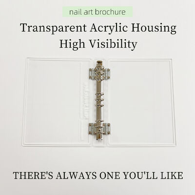 แผ่นแสดงผลเล็บอะคริลิคใสแบบถอดได้ แม่เหล็ก 120/180/240 สี สมุดเครื่องมือพลาสติกสำหรับทิปเล็บ เจล