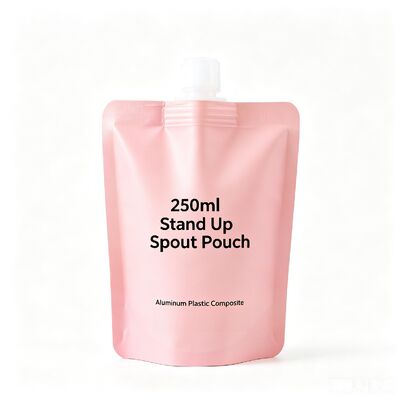 250ml Stand up Spout Pouch Aluminum Plastic Composite Bag Flip Top Cap Flexible Beverage Food Packaging