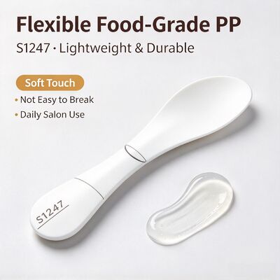 S1247 สปาตูลาผสมเครื่องสําอาง PP เกรดอาหาร สําหรับห้องเสริมความงาม