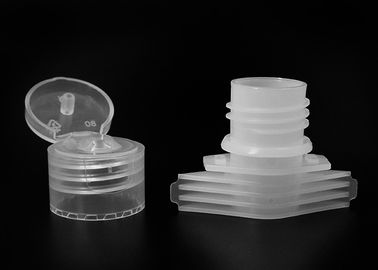 Dia 16mm Plastic Flip Spout Nozzle พร้อม Flip - Top Cap สำหรับกระเป๋าเจลซัก Achohol 75%